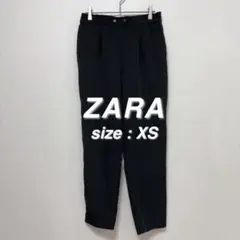 ZARA ザラ テーパードパンツ XS 黒 ウエストゴム きれいめ シンプル
