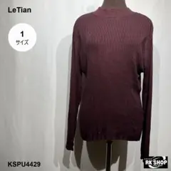 訳あり Leilian レリアン シルク 絹 リブニット ハイネック 13号