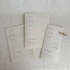 席次表　テーブルナンバー　パール席札　メニュー表　ウエディング　ペーパーアイテム