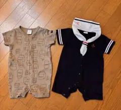 MILKISS 半袖ロンパース2枚セット