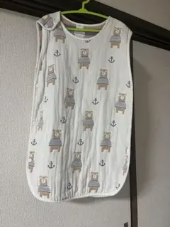 クマ柄 コットン ベビー　スリーパー