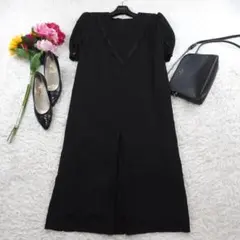 G4129*SOIR 東京ソワール☆フォーマル☆ワンピース☆黒ブラック☆7