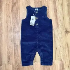【新品・タグ付き】PETIT BATEAU ネイビー コーデュロイサロペット