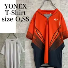 YONEXヨネックス セットアップ Tシャツ オレンジ ホワイト サイズO,SS
