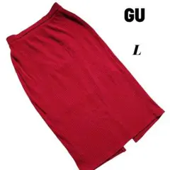 GU ニットタイトスカート ( 赤 / L )