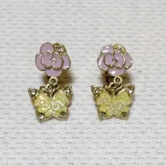 アナスイ　イヤリング　薔薇　蝶