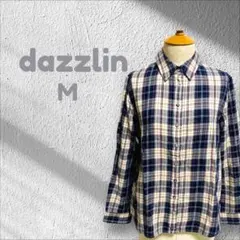 ダズリン dazzlin 長袖チェックシャツ M レギュラーカラー 1674のサムネイル