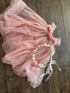 ベビードレス・ヘッドバンドセット 9-12M