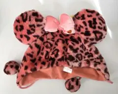 レア♡ディズニーランド ミニーマウス ファンキャップ 豹柄 minnie 中古品