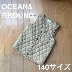 OCEAN&GROUND キルティング中綿ベスト 140サイズ