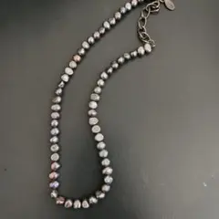 アガット 淡水パール バロックパール ネックレス マルチカラー