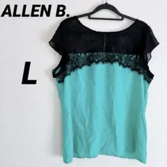ALLEN B. ターコイズ ブラック ノースリーブ【L】レディース　パーティー