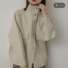 SENSE OF PLACE スタンドカラーニットブルゾンのサムネイル