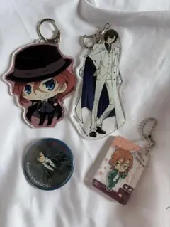 文スト アクキー 缶バッジ 太宰治 中原中也