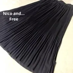 極美品　Nico and… ニコアンド　プリーツスカート　フリー　ウエストゴム