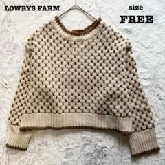 LOWRYS FARM 2WAY ショートニット カーディガン フリーサイズ