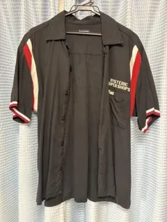 FLAT HEAD レーヨンギャバ ボーリングシャツ ブラックピンク36 - メルカリ
