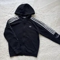 adidas Originals アディダス　ジップパーカー ブラック 裏起毛