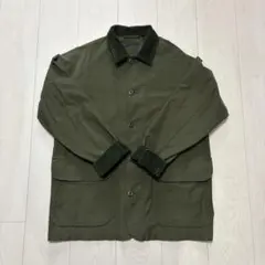 オリーブ コットンジャケット コーデュロイ襟