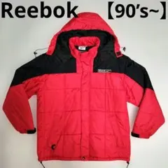 【Reebok 】【90’s】ダウンジャケット 赤黒 Mサイズ表記→実物LL位