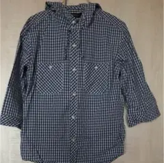 COMME CA ISM の ギンガム フード付 シャツ