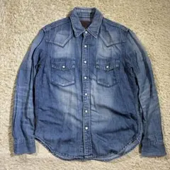 希少✨RON HERMAN ヴィンテージ　デニムシャツ　コットンリネン　長袖　M