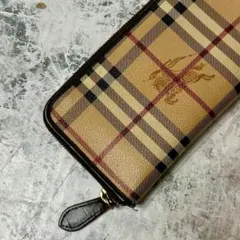 ✿希少✿ BURBERRY ホースロゴ 長財布　メガチェックPVC