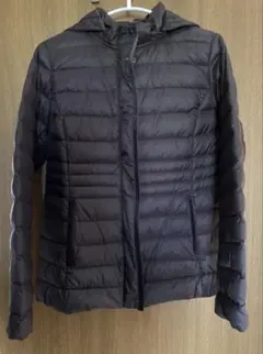 ダウンジャケット フード 薄手 ブラウン ダークブラウン 茶