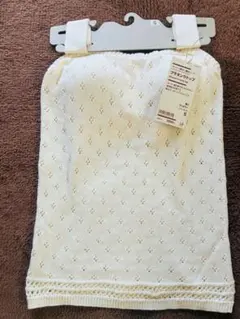 新品 無印良品 コットン透かし編みニット　ブラタンクトップ アイボリーのサムネイル