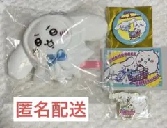 ちいかわサンリオ　ぷちミニフードマスコット　シナモン　ピンズ　缶バッジ　カード