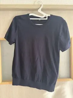 【UNIQLO】UVカットクルーネックセーター 半袖 Mサイズ