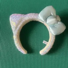 ユニバ カチューシャ キティ 水色 スパンコール