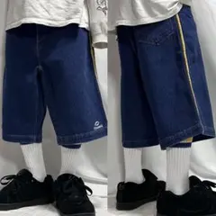 ひ*ろ様 00s Kissmark スラブ デニム ストライプ サイドライン バのサムネイル