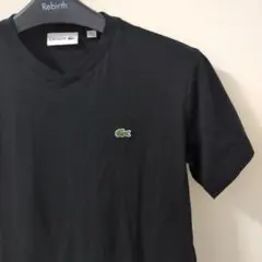 LACOSTE ブラック Vネック Tシャツ S　美品