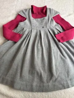 pomponetteグレーのワンピース120とGAPピンクのタートルネック120