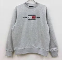 新品 XL ★ トミーヒルフィガー 裏起毛 刺繍ロゴ トレーナー US-L G