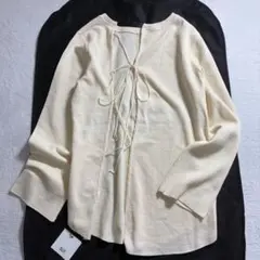 タグ付✨/スライ/バックレースアップトップス/長袖/ワッフル/カジュアル/F