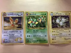 ポケモンカード 旧裏　オニドリル　キレイハナ　ぼろぼろ　レアコイル