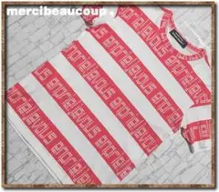メルシーボークー　ボーダーTシャツ　白×赤