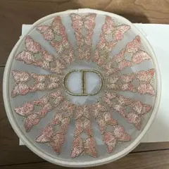 Dior 蝶の刺繍 ラウンドポーチ