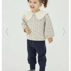 moimoln モイモルン リバテー柄ビッグカラートップス&パンツ 100 90