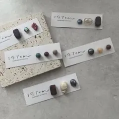 限定商品　淡水パール/天然石/その他　ランダム　3粒セットイヤリング/ピアス