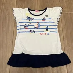 Hot Biscuits Tシャツ 110cm マリン柄のサムネイル