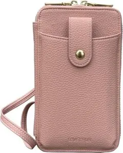 スマホショルダー ショルダー 携帯ポーチ ポシェット 可愛い 多機能 ピンク