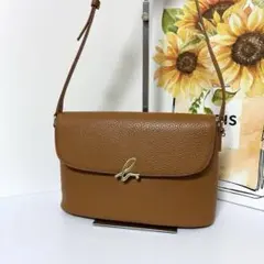 ☆未使用級☆アニエスベー　本革　agnes b. ロゴショルダーバッグ　現行品