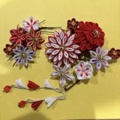 つまみ細工の髪飾り　１3点セット