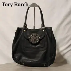 トリーバーチ アマンダ 2way ハンドバッグトートバッグ レザー 黒