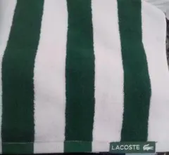 LACOSTE ラコステ バスタオル ストライプ青緑 新品 スポーツバスタオルのサムネイル