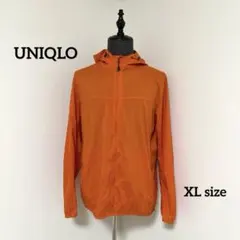 【美品】UNIQLO ポケッタブルパーカ【XL】オレンジ ナイロンジャケット