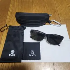 DUCO オーバーサングラス ダークグレー ケース付き